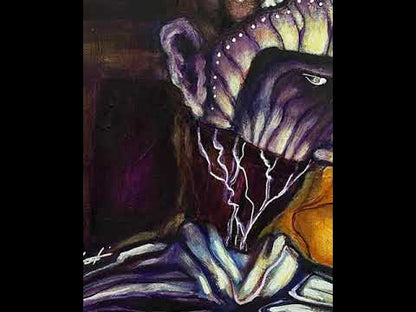 Mind Brain II (Frankenstein) - Mixed Media Painting on Canvas