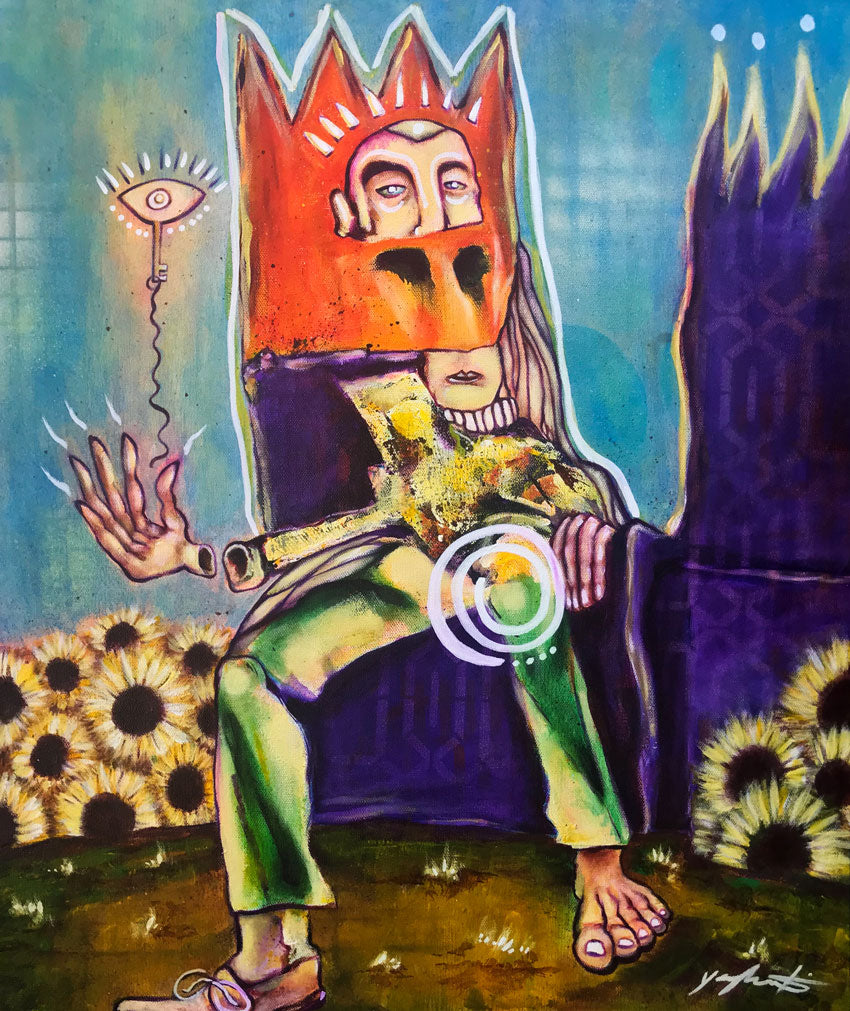 Rey Sol - Pintura acrílica sobre lienzo