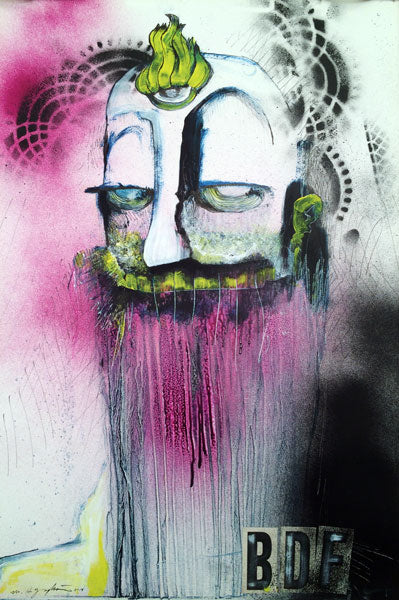 BDF - Mixed Media Painting on Paper